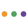 Три круга разных цветов для прелоадера
